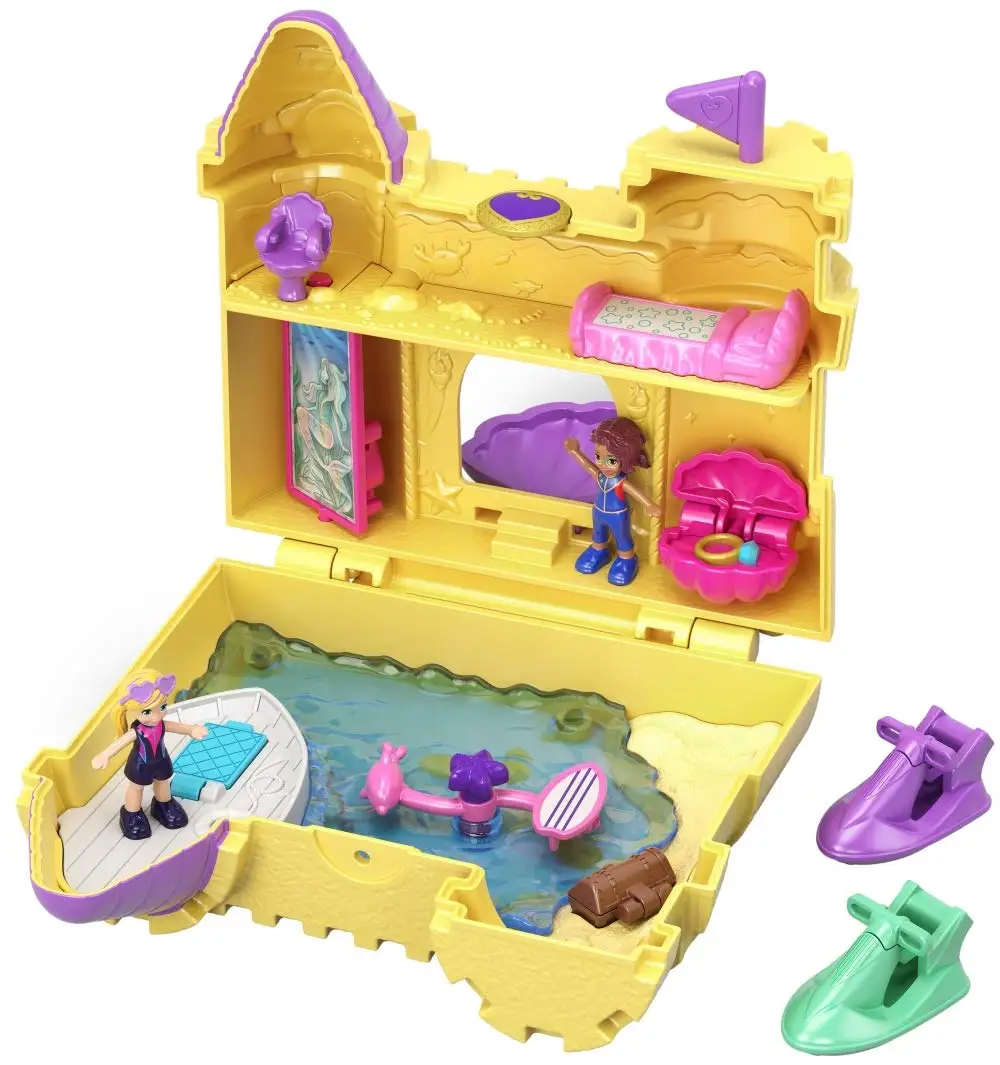 Polly Pocket скрытый мир, мини-сцена, 11 стилей, для девочек, для дома, оригинальные игрушки для детей, маленькая Русалочка, детская игрушка, матрешка