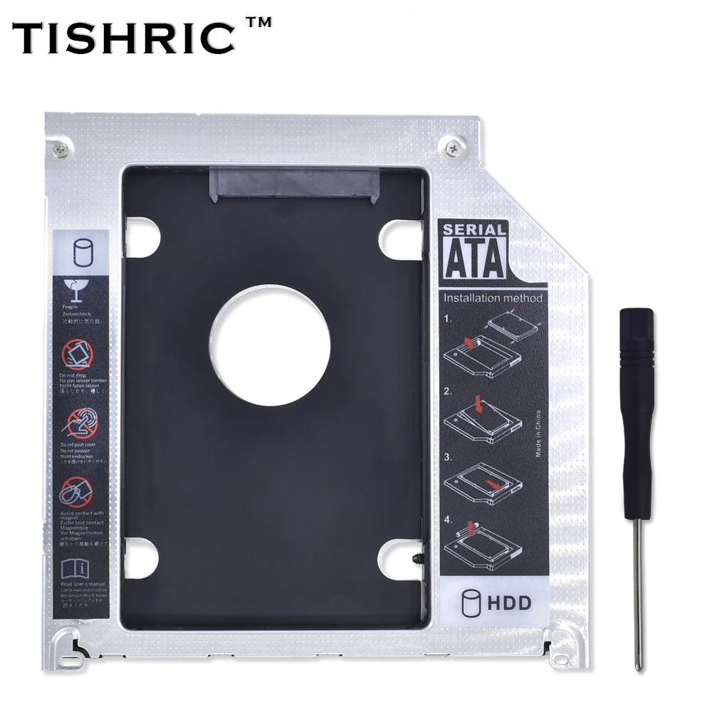 TISHRIC алюминиевый корпус Optibay 9,5 мм SATA 3,0 2nd HDD Caddy SSD CD DVD корпус caddy для Macbook Pro 1" 15" 1" SuperDrive