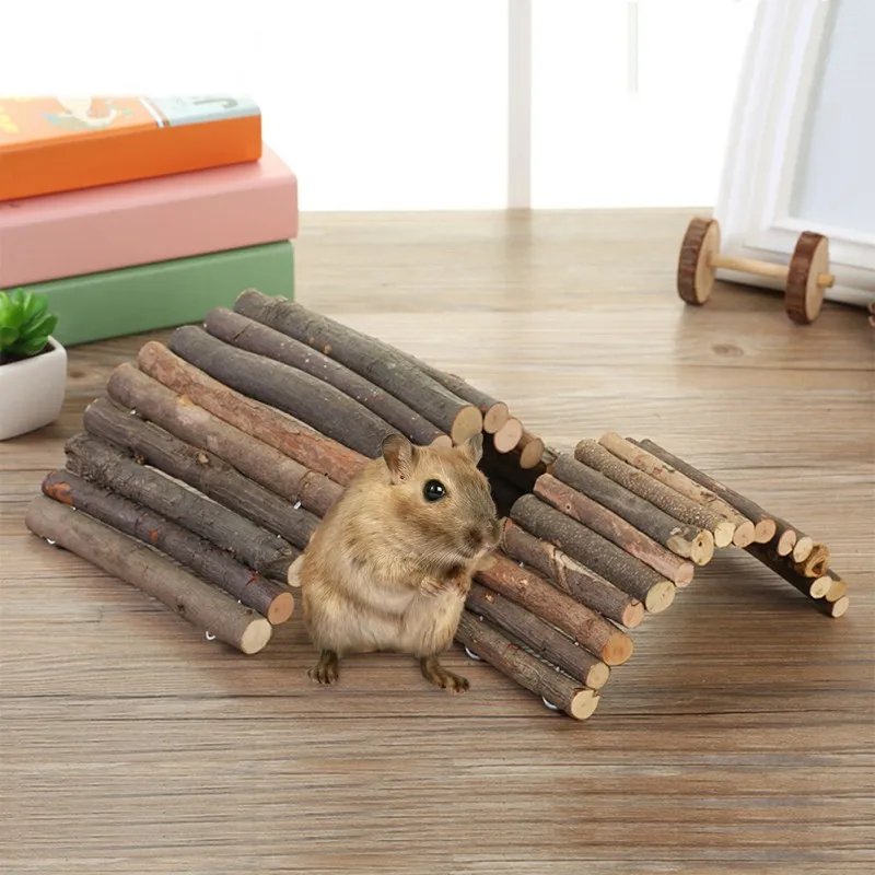 Rabbit Toys New font b Pet b font Training Tool Natural Pine Climbing Ladder for font