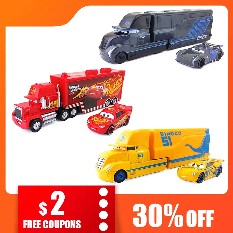 

Disney Pixar Cars Mack Lightning McQueen Chick Hicks King Jackson Storm Cruz Ramirez Truck 1:55 Diecast Model Car Toy Kids Gift