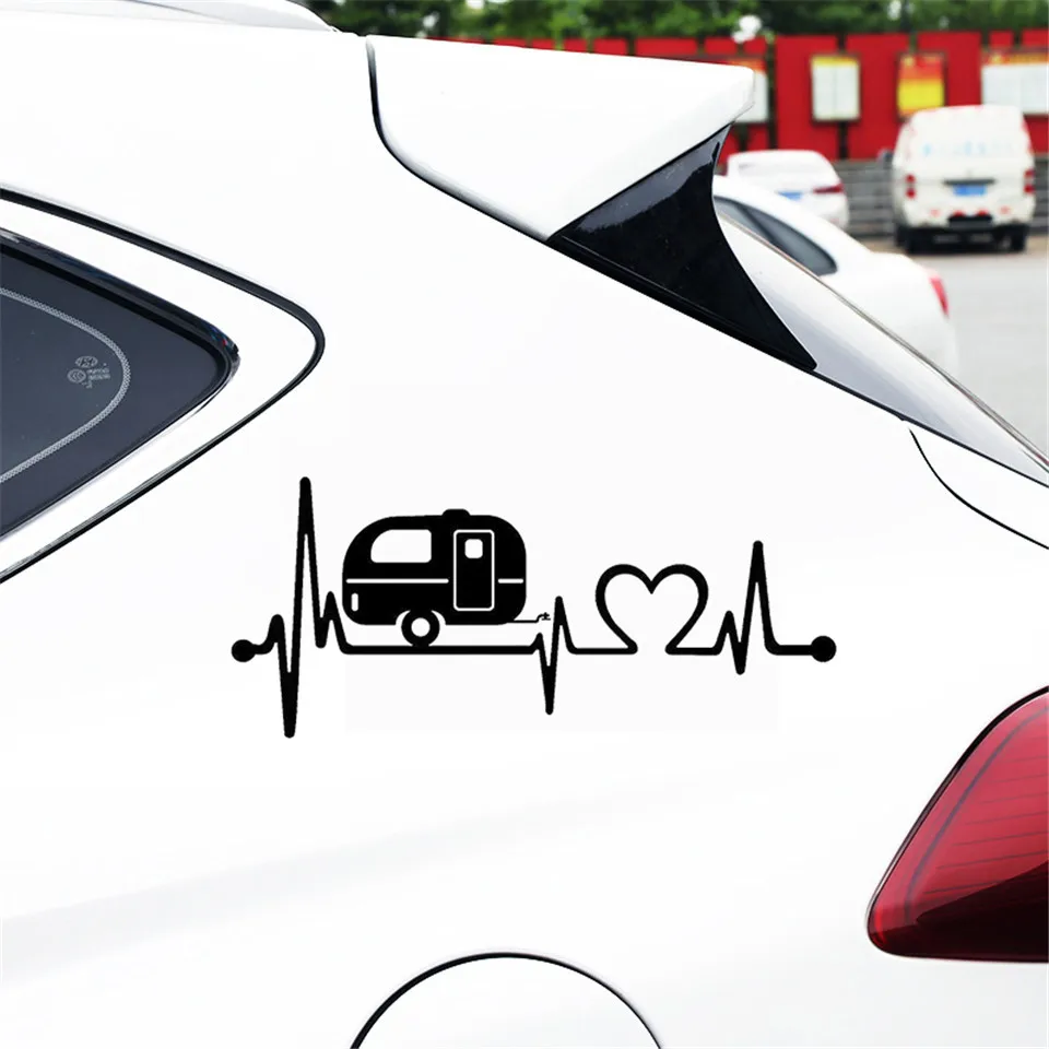 body car sticker funny Camper Heartbeat 20.38.9cm The 2nd Half personality car stickers and decals styling for Audi (4)