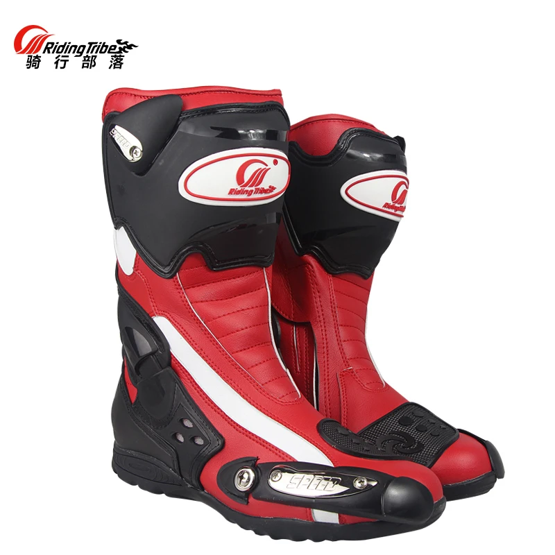 

PRO-BIKER motorcycle racing boots moto motocross boots motorbike cycling knight men leather shoes brand riding tribe SWX