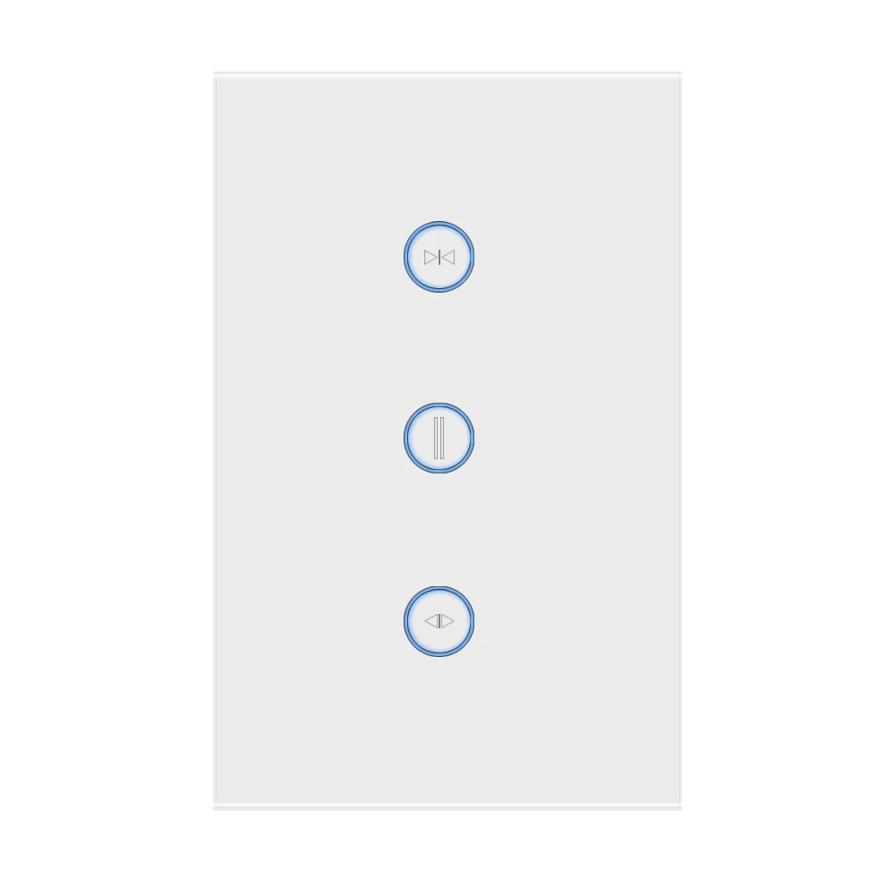 Interruptor do Painel de Vidro da ue Interruptor de Toque sem Fio Controle de Voz por Alexa Google para Casa Elétrica do Motor Cortina Wi-fi Inteligente & - Image 5