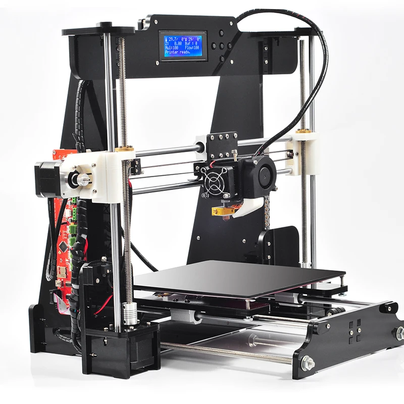  2016 Upgraded Quality High Precision Reprap Prusa i3 2 color DIY 3d Printer kit with 1 Roll Filament+ LCD +16G TF+DHL Shipning 