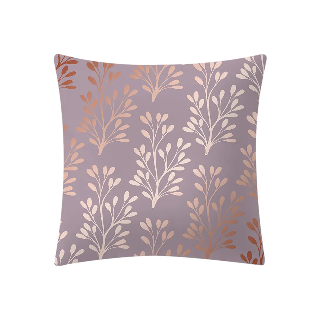 Quneed 45*45 см декоративная наволочка розовое золото, розовый стильная простота квадратная наволочка для дома подушки Чехлы для дивана - Цвет: D