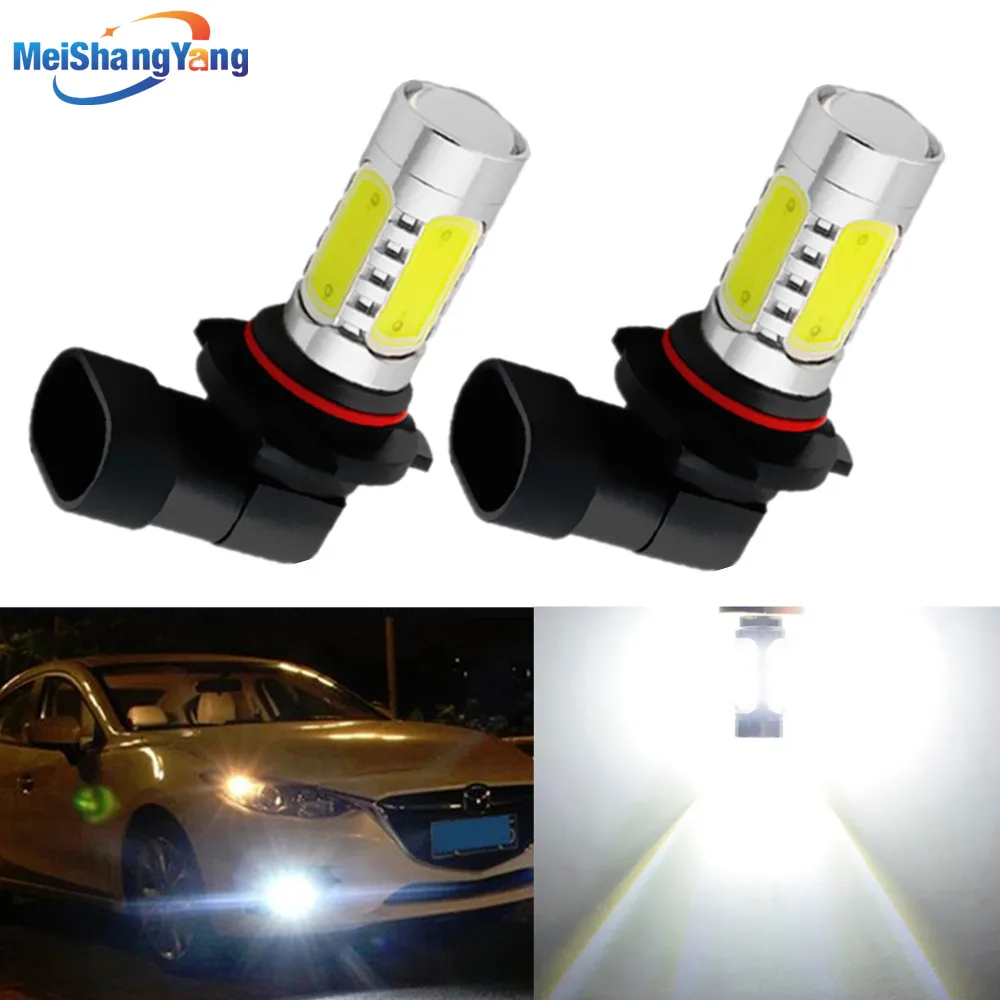 

2pcs 9005 hb3 led High Power 7.5W 5 LED White Head Fog Lamps Car Light Lamp car led bulbs parking 12V 6000K Car Light Source