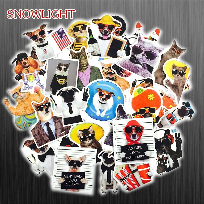 38 Pcs Cute Cartoon Spoof Animal Stickers For Skateboard Laptop Luggage Snowboard Fridge Phone Toy Styling Home Decor Stickers