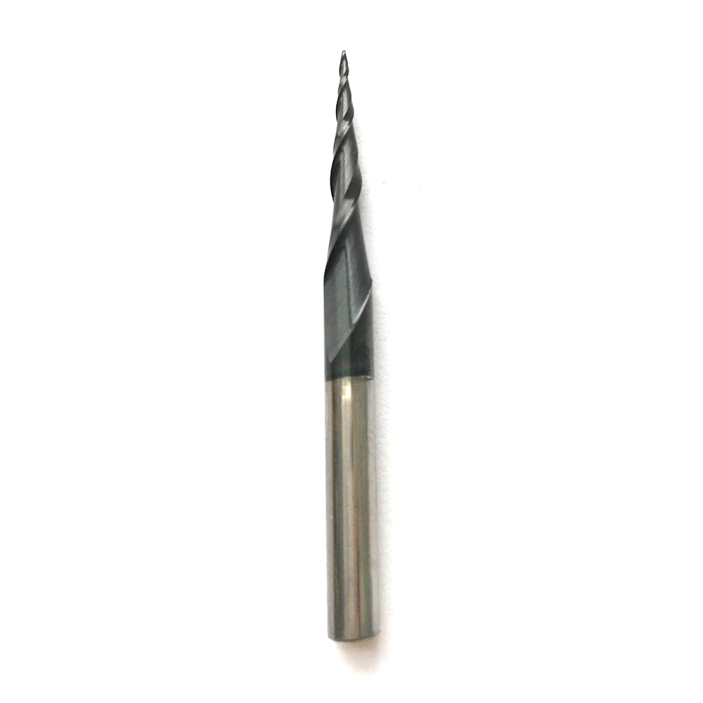 

Концевые фрезы HRC55 R0.15 * D6 * 20 * 50L * 2F, вольфрамовые, с твердым карбидным покрытием, конические и конусные торцевые фрезы, 15 шт.