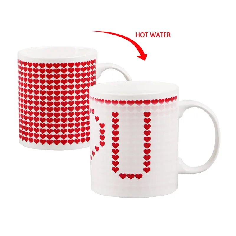 Magic Heat Sensitive Mug Creative Ceramic Color Changing Mug Coffee Milk Tea Water Cup Perfect ...