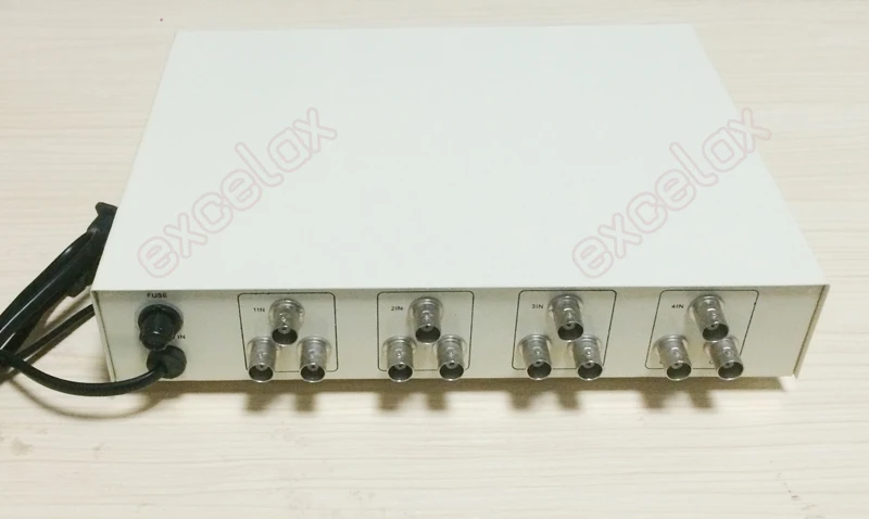 AC220V 4 In 8 Out Composite BNC Connector Video Distributor 4-8CH Video Splitter Signal Gain Amplifier for CCTV System
