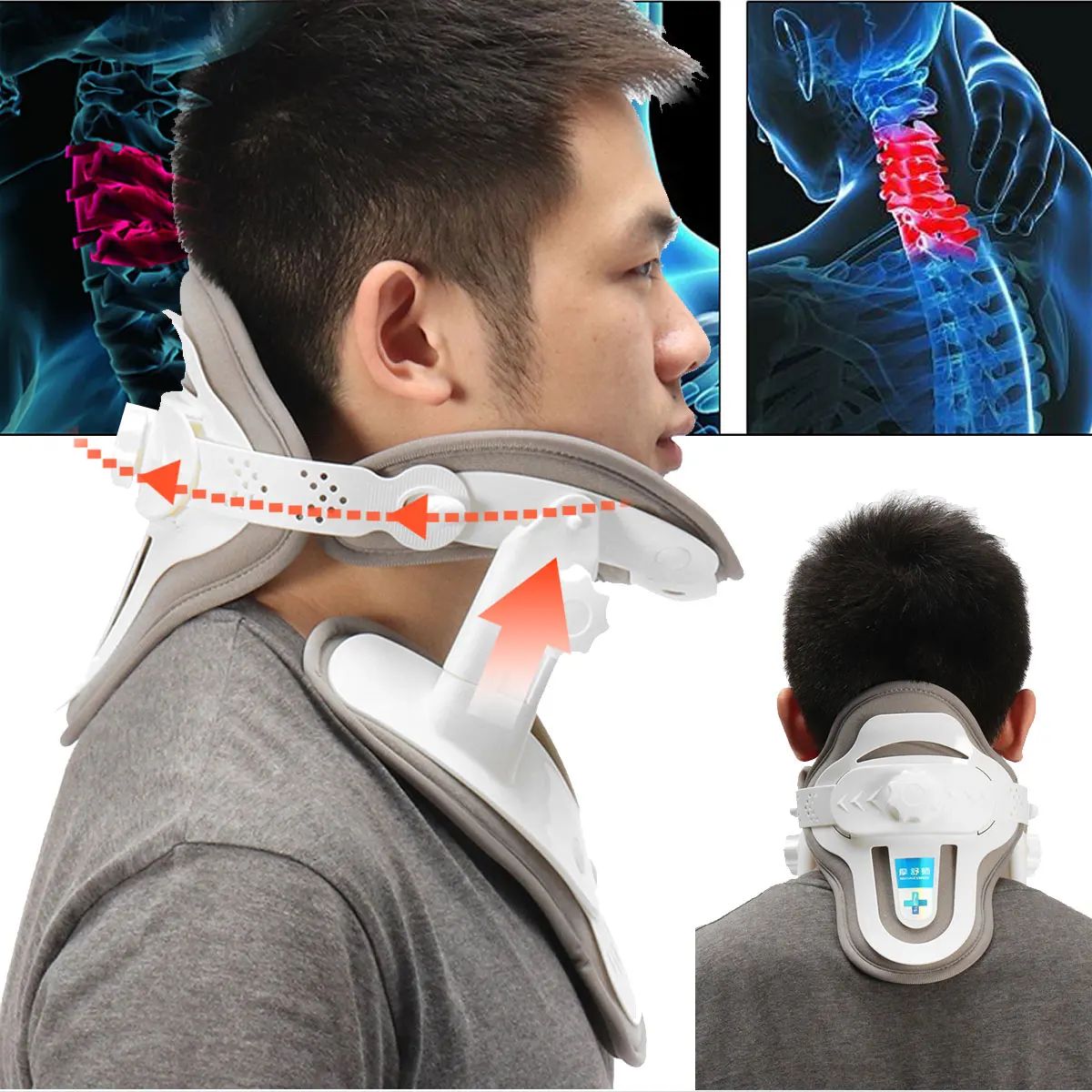 Бытовой подвесной шейный Тяговый прибор растягивающийся шейный Тяговый надувной спондилез ортопедический шейный воротник растягивающаяся машина