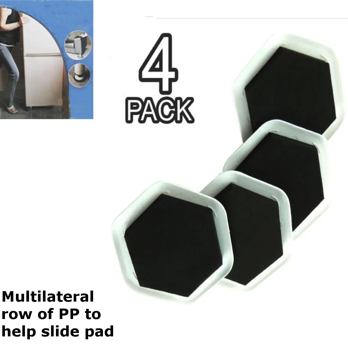 

4Pcs Heavy Duty Furniture Moving Sliders Table Moving Pads Floor Protectors House Moving Helper Easy Moving Accessories