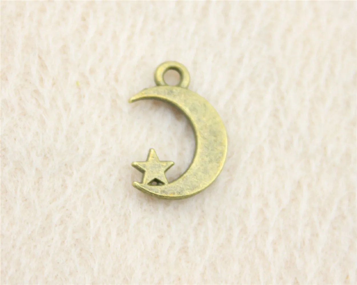 

133pcs/lot 17*11mm ancient bronze Moon And Star charm Pendants DIY jewelry for bracelet necklace earring