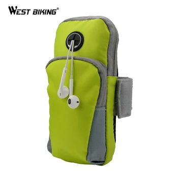 

WEST BIKING Sport Bag Phone Holder Jogging GYM Adjustable Cover ArmBand Cover Wallet Running Cycling Riding Running Arm Bags