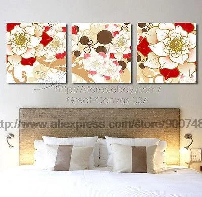 painting canvas rolls decorative et chinese oil flowers