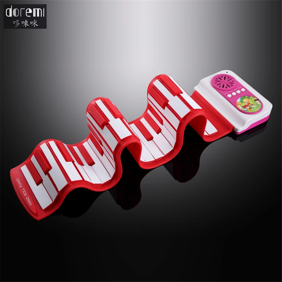 

DoReMi Intelligent Professional Hand-rolled Electronic Piano 49 Keys Children Silicone Folding Portable Piano S2049
