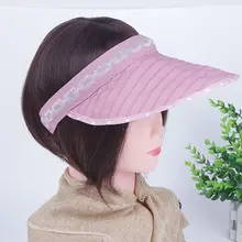 Для женщин Девушка лето пустой заколка для волос на Бейсбол Кепки блеск Hot серебряная металлическая цепь узор складной широкими полями наружное Beach Sun Hat