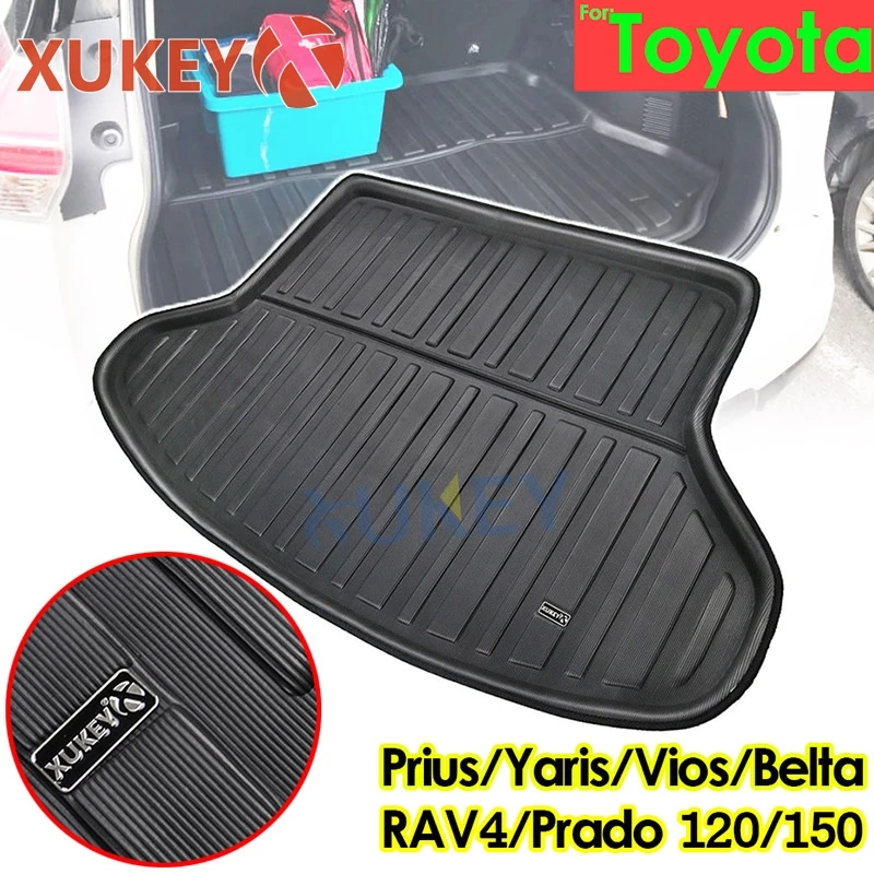 XUKEY для Toyota Prius Yaris Vios Belta RAV4 RAV-4 Land Cruiser Prado J120 J150 Boot грузовой лайнер багажник коврик лоток ковер