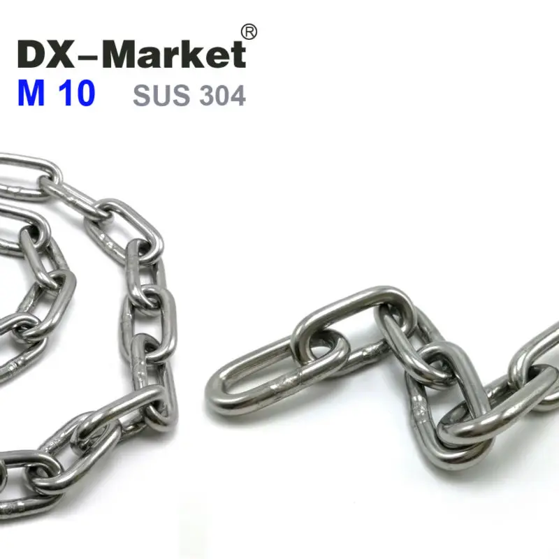 10mm chain 1 meter, sus304 welded chain , stainless steel long link