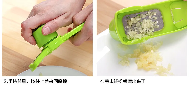 Plastic Ginger Garlic Grinding Tool Magic Silicone Vegetable Peeler Slicer Cutter Grater Planer Candy Color Kitchen Accessories