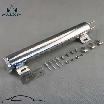 

2" x 13" POLISHED STAINLESS STEEL 18 OZ RADIATOR OVERFLOW TANK BOTTLE CATCH CAN