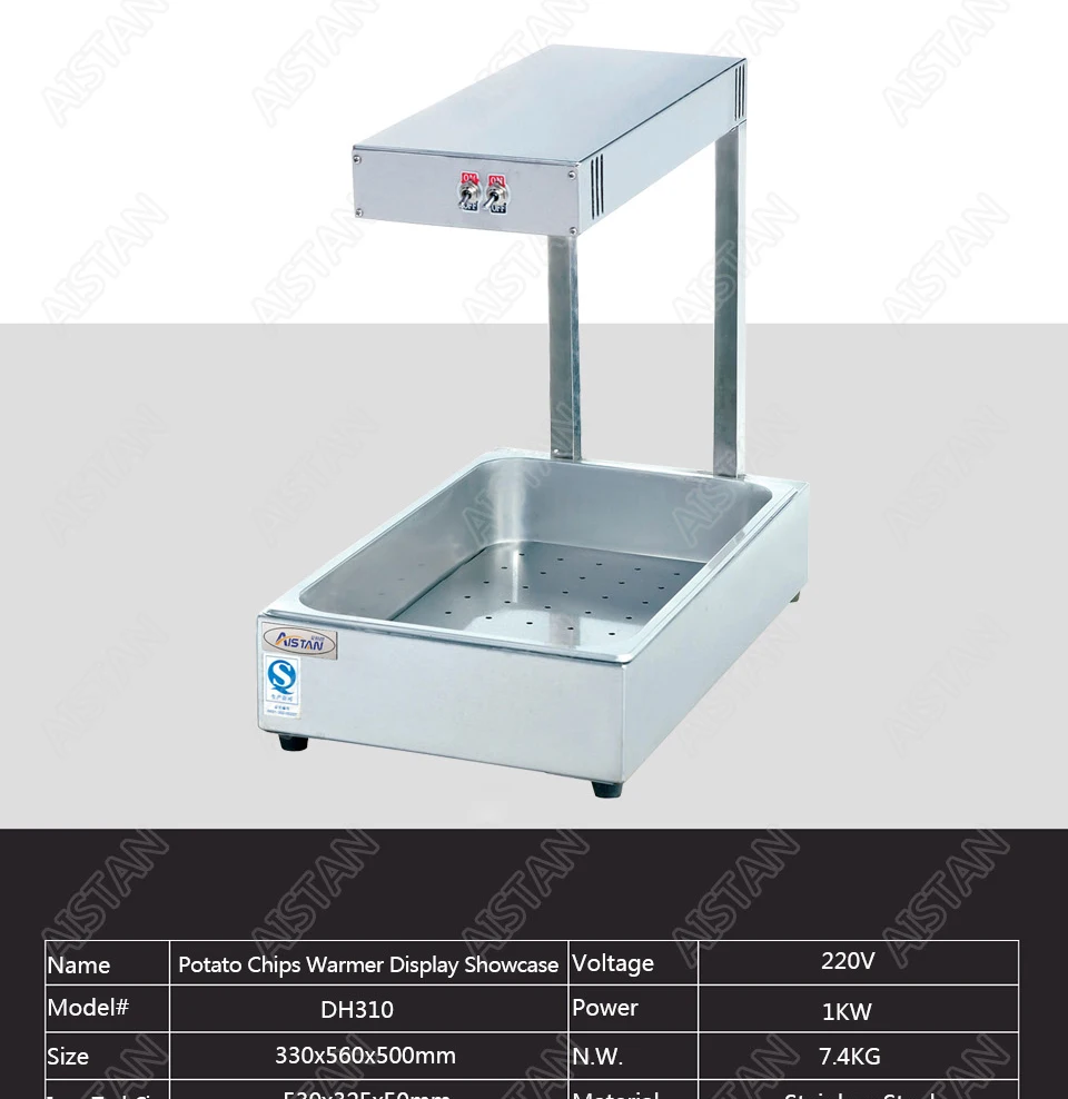 DH310 электрический настольный горячий салат пицца картофельные чипсы теплее дисплей витрина для коммерческого использования