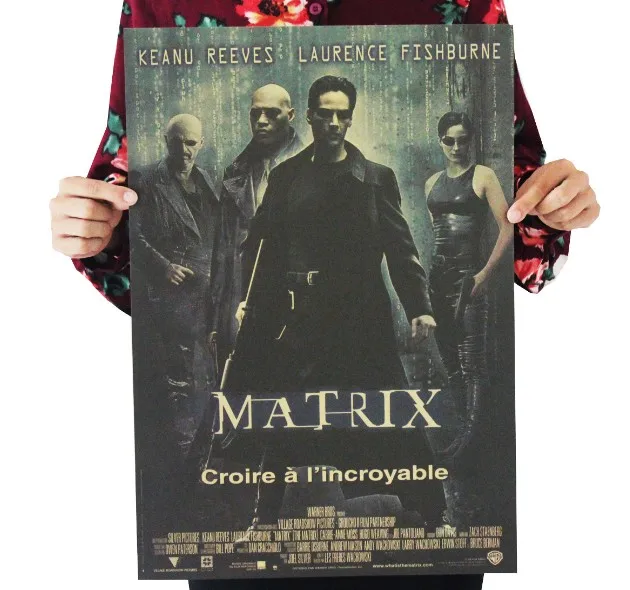 Матричный винтажный крафт-бумажный постер для фильмов, карта для дома, школы, офиса, художественный декор, ретро плакаты и принты