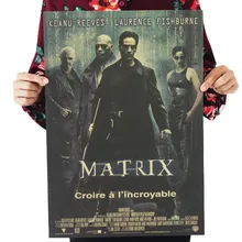 Póster de papel Kraft clásico de The Matrix con diseño de mapa para decoración de hogar, escuela, oficina, arte Retro, pósteres e impresiones