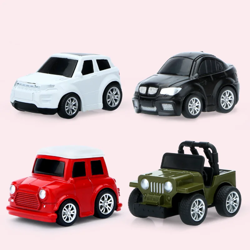 4pcs//set Automatic Steering Diecasts Vehicles Music Car Universal Baby Car Toys
