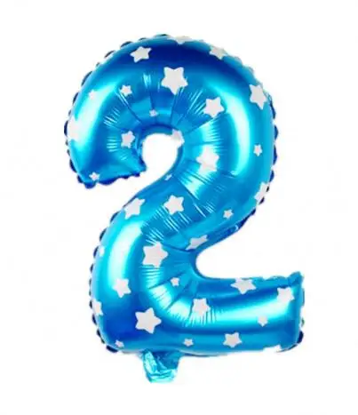 16 дюймов розовый и голубой номер фольга Воздушные шары цифра воздушные шарики с днем рождения Свадебные украшения письмо воздушный вечерние шар событие вечеринок - Цвет: Blue 2