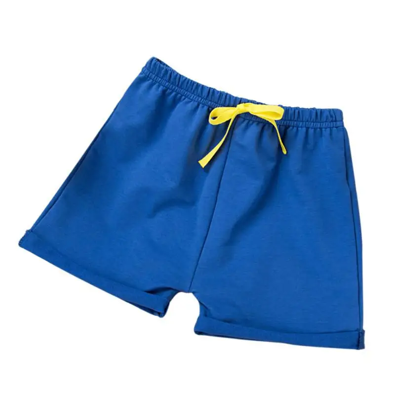 Летние детские Шорты хлопковые шорты для мальчиков и девочек брендовые Шорты Трусики для малышей Детские пляжные короткие спортивные штаны одежда для малышей - Цвет: Синий