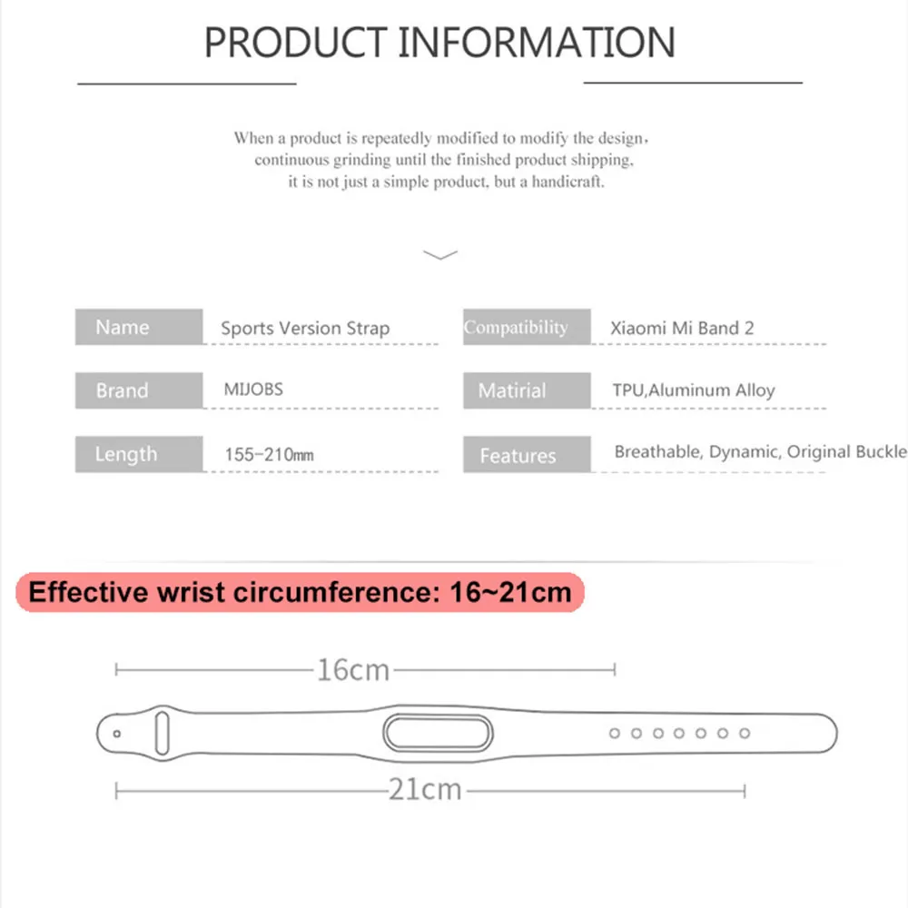 Спортивный ремешок Mijobs для Xiaomi Mi Band 2 Цветной силиконовый сменный Браслет xiaomi mi band