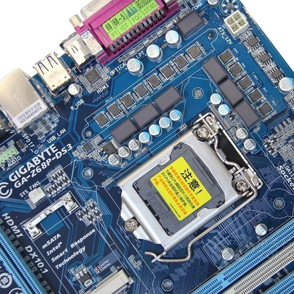 Original Used Desktop Motherboard Gigabyte GA-Z68P-DS3 Z68 LGA 1155 Core i7 i5 i3 DDR3 32G SATA3 US