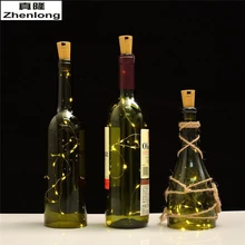 Бутылки вина Корк огни 20 светодиодов DIY Micro LED бутылки Фиксаторы строки горит свет украшения Рождество Освещение Звездное ночник