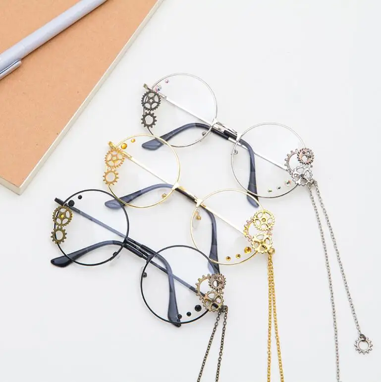 

Gear Lolita Accessories Eye Retro Steam Punk Lolita Single Frame Gear Glasses
