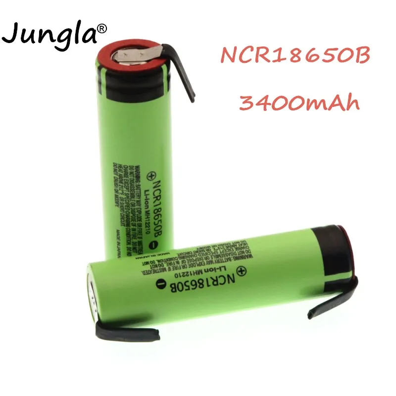 

100% New Original NCR18650B 3.7 v 3400 mah 18650 battery Lithium Rechargeable Battery Welding Nickel Sheet batteries