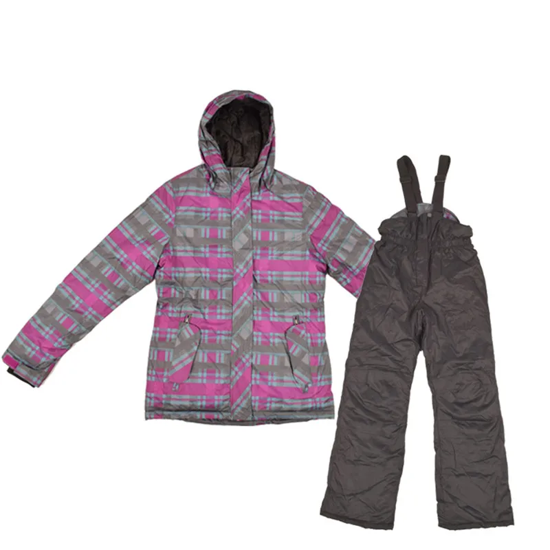 

Outdoor Children's Skiing Suit Boys Girls Snow Coat And Snow Trousers 2pcs Set Thickened Waterproof Cotton Padded Snow Jacket