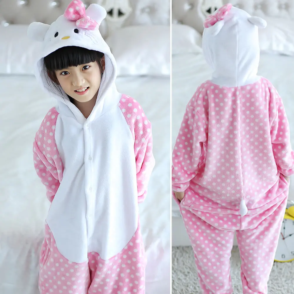 Детские фланелевые пижамы с динозаврами и животными толстовка с капюшоном, одеяло осенне-зимняя цельная Пижама для девочки CLS272 - Цвет: 9