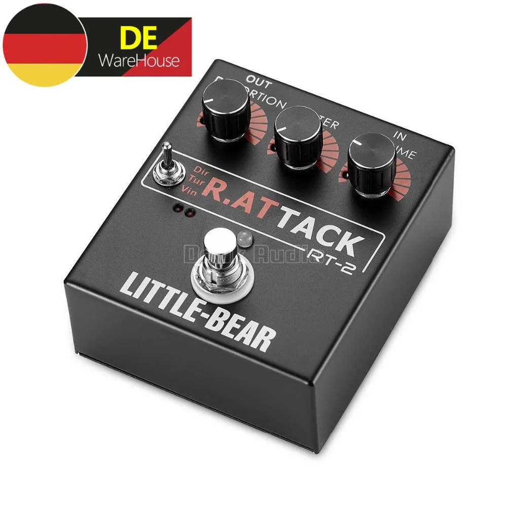 

Little Bear HiFi Electric Guitar Effector 3 RAT model DIRTY/TURBO/VINTAGE Stomp Box Pedal LM308AN Guitar Amplifier