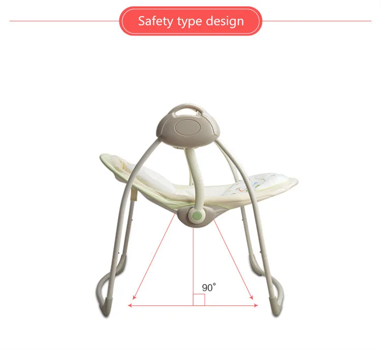 Детское кресло-качалка музыкальная Регулировка Складная безопасная спальная корзина для младенцев Электрический качели стул комфорт детская колыбель