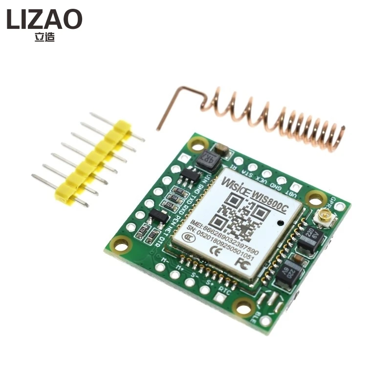 

LIZAO Smallest GPRS GSM Module WIS800C Micro SIM Card Core BOard Quad-band TTL Serial Port compatible SIM900A SIM800L SIM800C