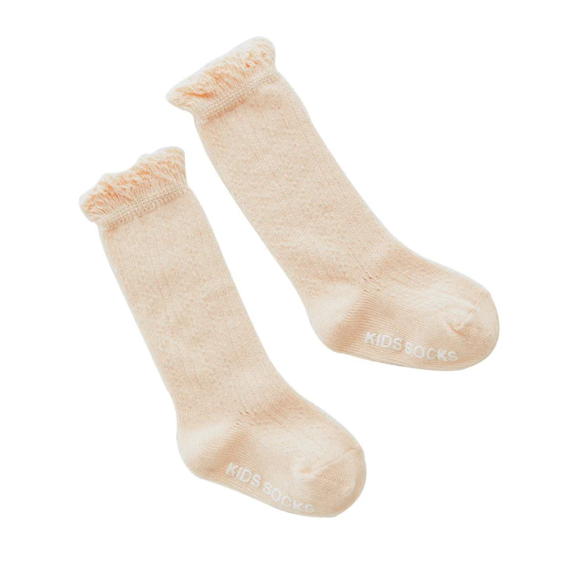 Новые летние носки для малышей Хлопковые гольфы для новорожденных эластичные сетчатые Носки для маленьких девочек 3 цвета для новорожденных до 4 лет - Цвет: Pink baby socks