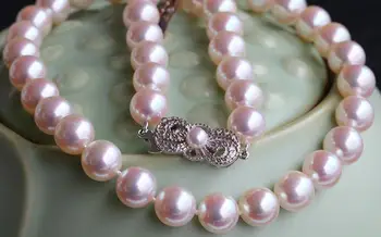 

classic 10-11mm south sea round white pearl necklace 19inch 925s KKK