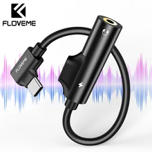 FLOVEME 2 в 1 type C адаптер для samsung S8 S9 Xiaomi huawei type-C аудио зарядный адаптер 3,5 мм разъем для наушников сплиттер кабели