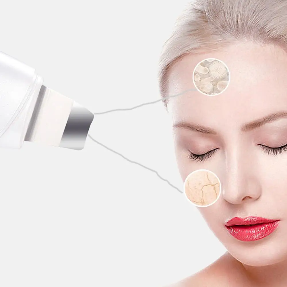 

Ultrasonic Beauty Instrument Skin Care Pore Cleaning Exfoliating Shovel Micro-current Lifting Tightening Tools USB Rechargeable
