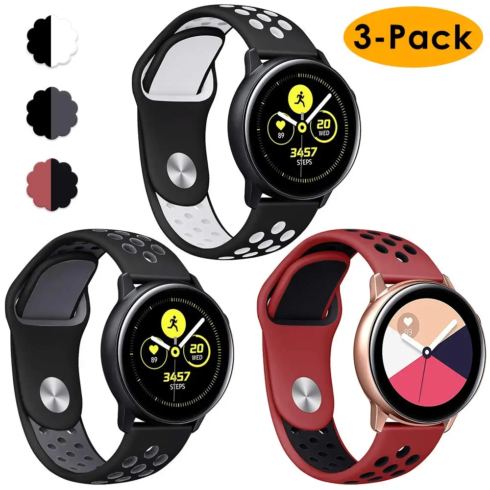 

Ktab Compatible Galaxy Watch Active Bands 20mm Universal Replacement Strap Galaxy Watch 42mm Gear Sport silicone StrapWholesale