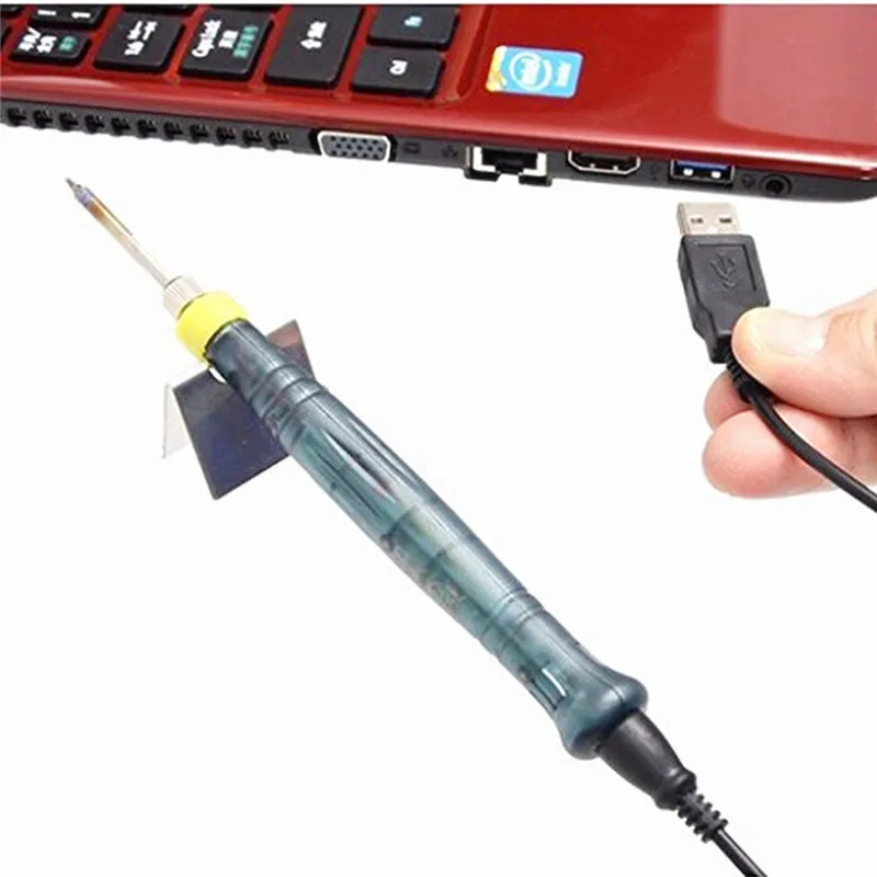 Паяльник Мини USB Электрический портативный паяльник с Светодиодный индикатор горячего железа сварка высокого качества отопительный инструмент 5 в 8 Вт