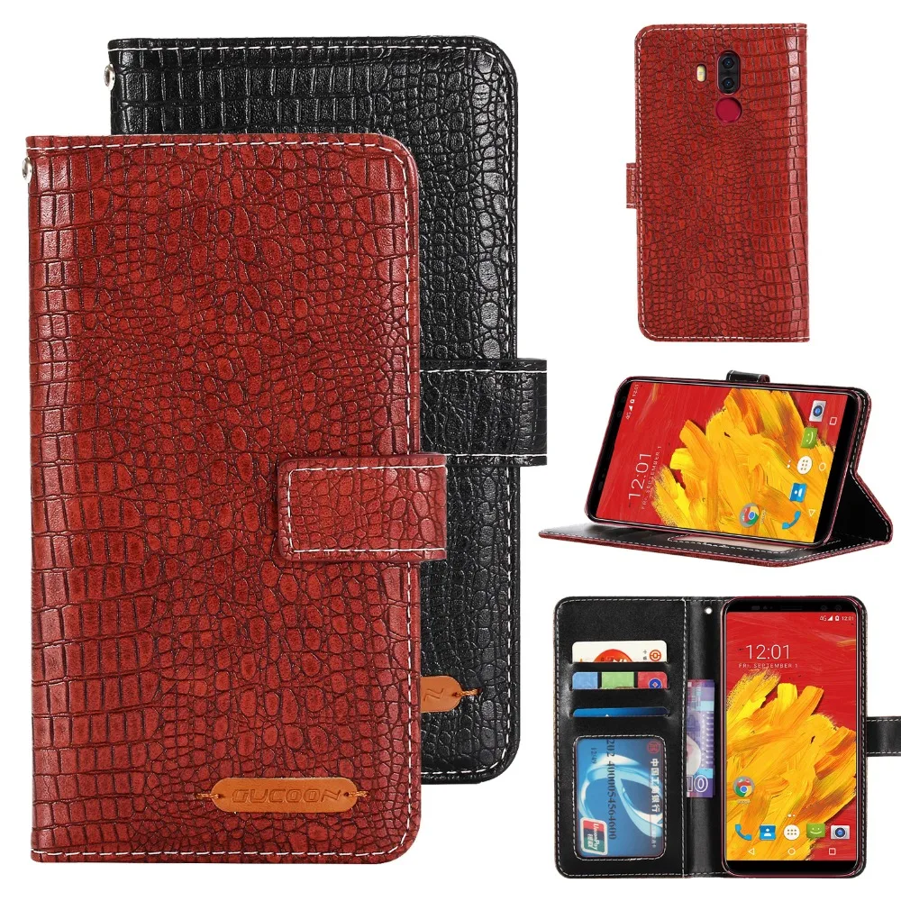 

GUCOON Fashion Crocodile Wallet for M-Horse Pure 3 Case Luxury PU Leather Phone Cover Bag High Quality Hand Purse