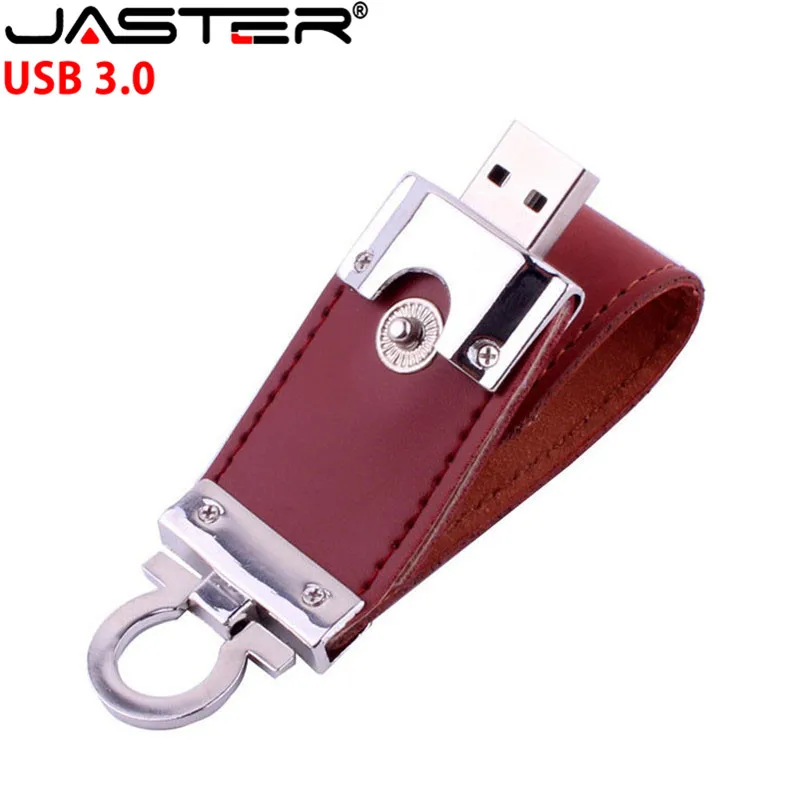 JASTER USB 3,0 Металлический кожаный брелок usb флеш-накопитель карта памяти Флешка 4 ГБ 8 ГБ 16 ГБ 32 ГБ 64 ГБ cutomer логотип подарок U диск