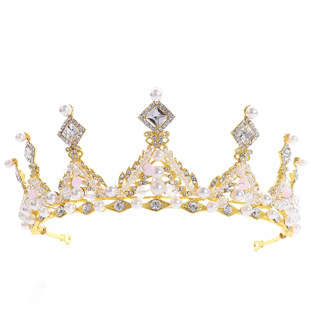 1 PC Casamento Nupcial Pageant Rei Coroa Tiara de Strass Diamante Headpiece Jóias (4)